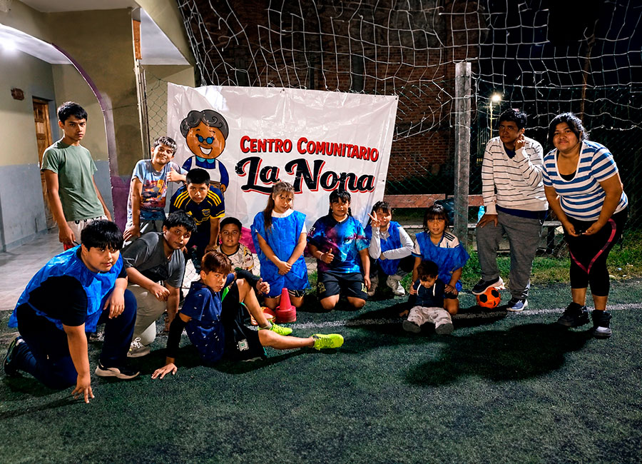 Taller de deporte y fútbol en La Nona